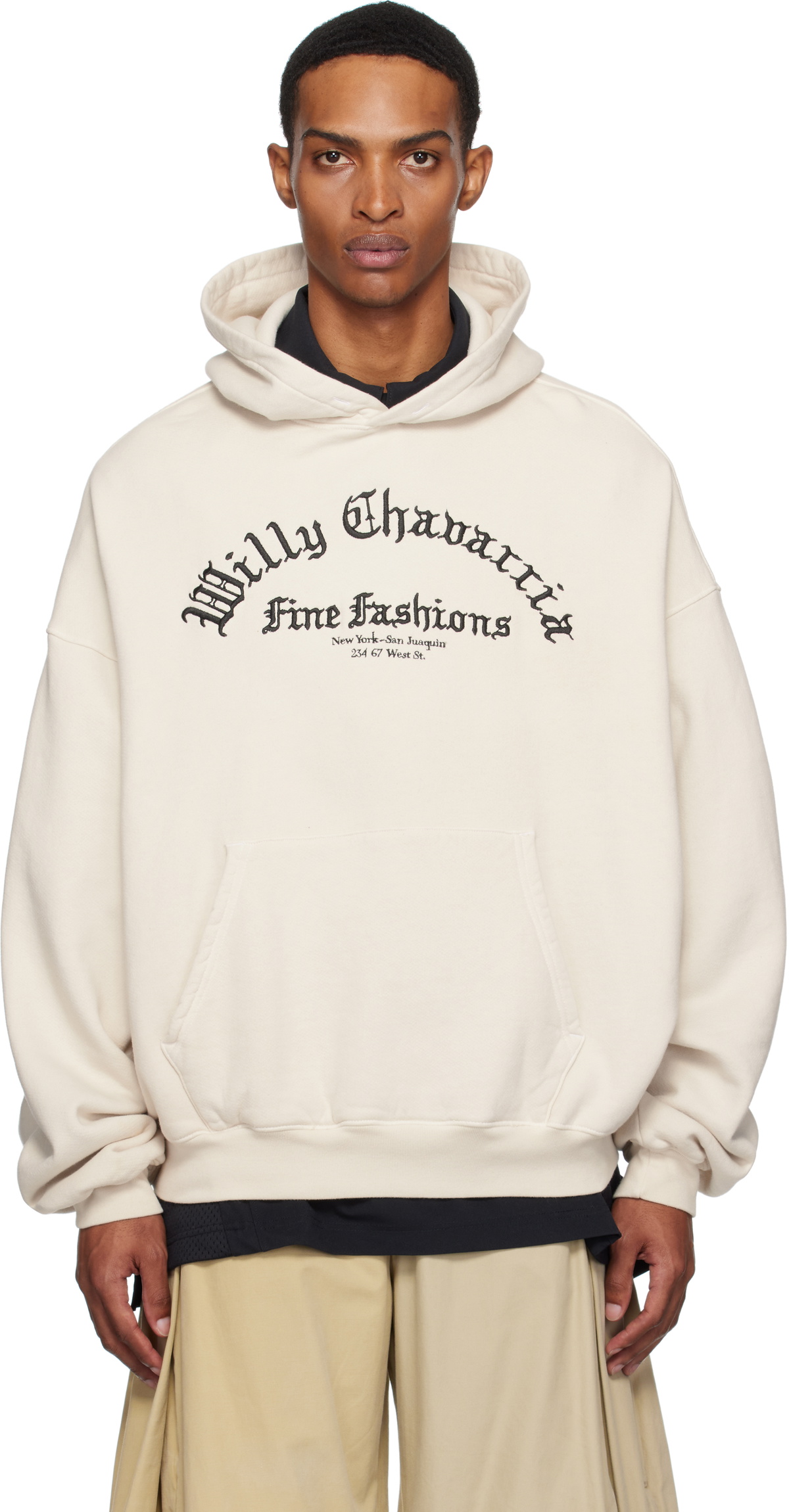 WILLY CHAVARRIA Gray 'Fresno' Hoodie Willy Chavarria