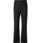 Off-White - Black Slim-Fit Flared Shell-Trimmed Wool-Jacquard Suit Trousers - Black