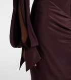Mugler Draped asymmetric minidress