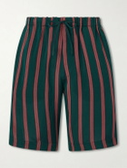 Dries Van Noten - Straight-Leg Striped Twill Drawstring Shorts - Green
