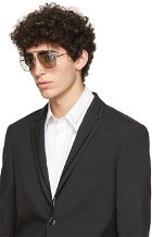 Fendi Gold & Grey 'Forever Fendi' Aviator Sunglasses