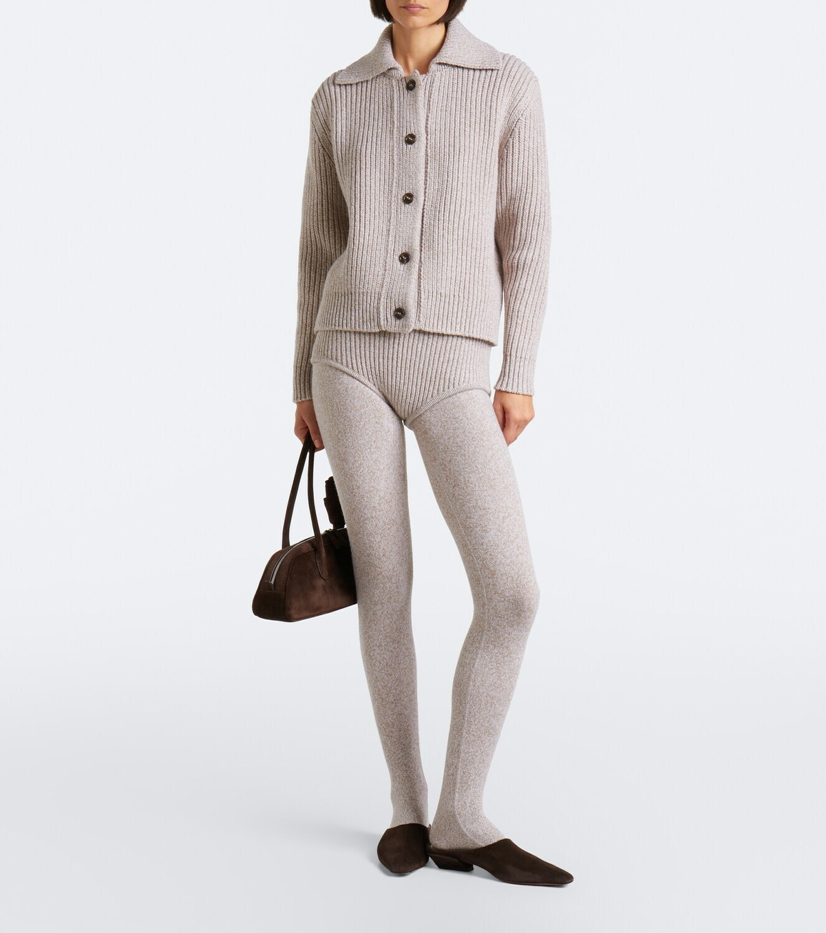 Magda Butrym Ribbed-knit wool shorts