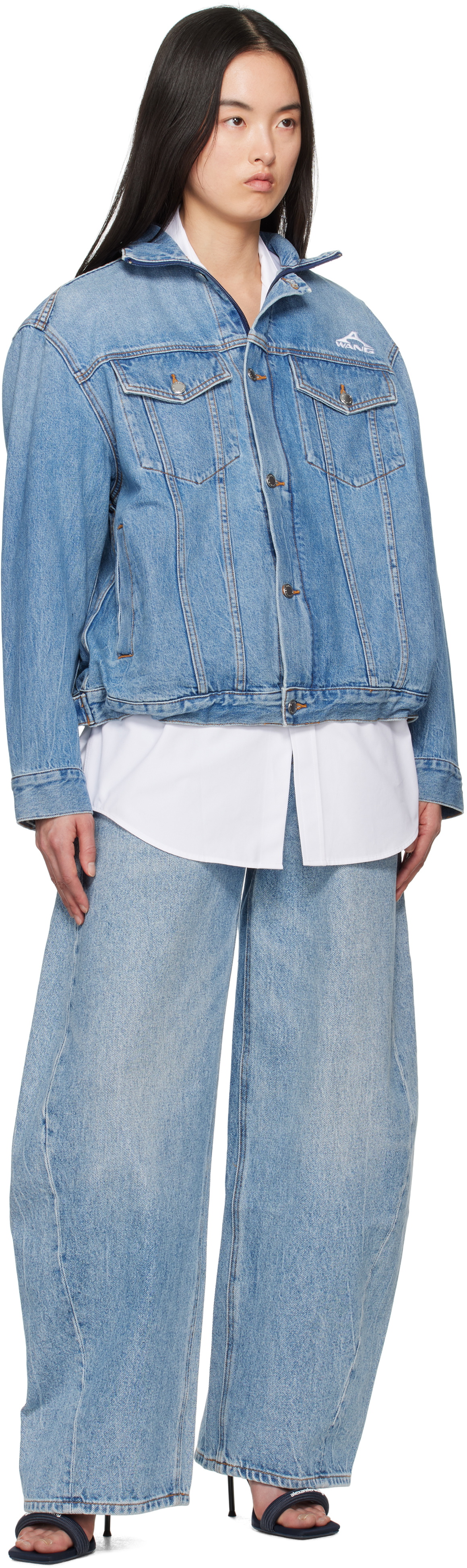 Alexander Wang Blue Regen Lightweight Denim Jacket