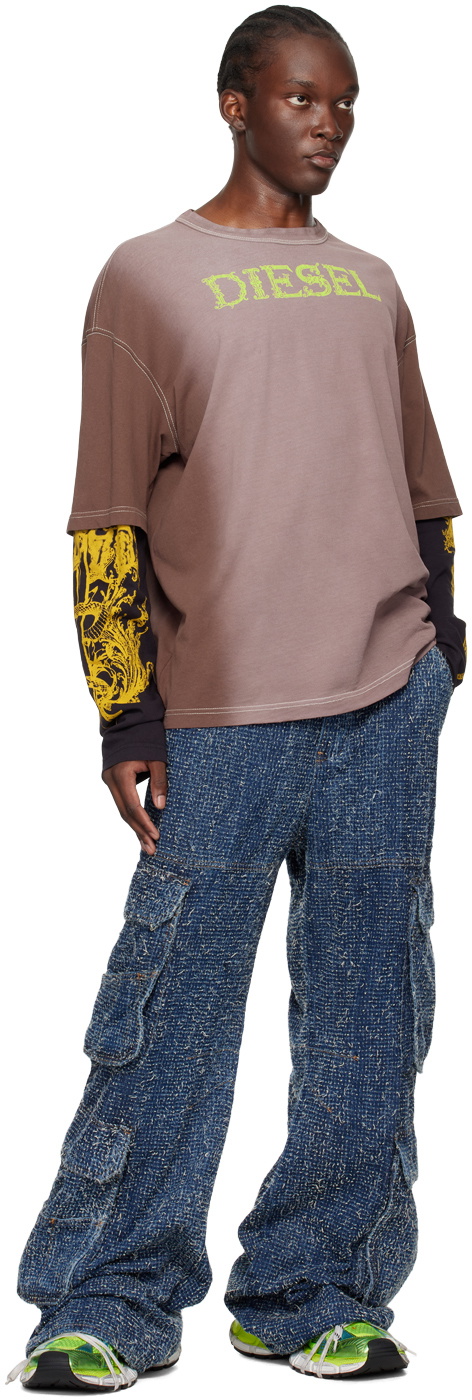 パンツ DIESEL 1996 D-SIRE CARGO Diesel Blue Straight 1996 D-Sire 0pgah Denim Cargo Pants Diesel