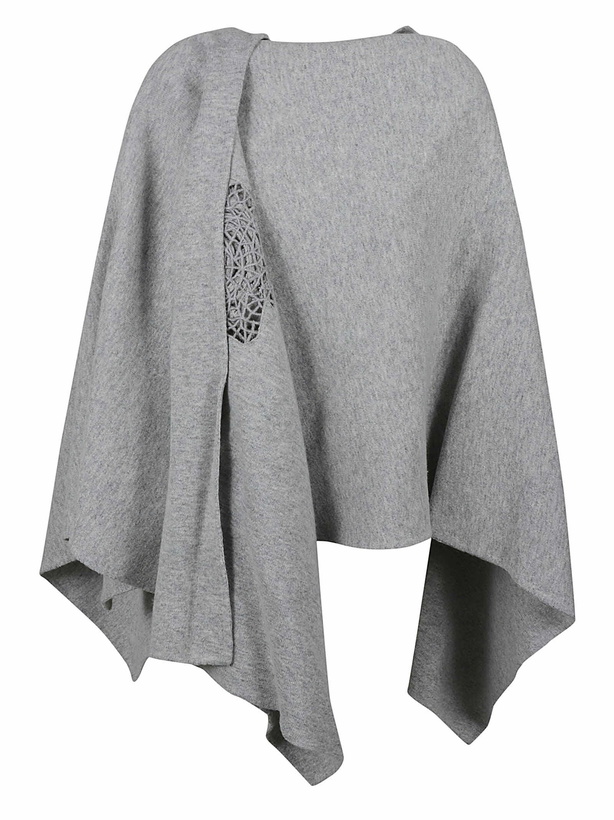 Photo: Ermanno Scervino Crochet Detail Poncho Coat