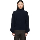 Maison Margiela Navy Virgin Wool Turtleneck