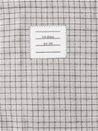 THOM BROWNE - Slim-Fit Unstructured Checked Cotton-Blend Bouclé Blazer - Gray - 1