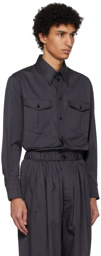 LEMAIRE Black Flap Pockets Shirt