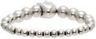 Alexander McQueen Silver Skull Ball Bracelet