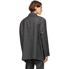 Solid Homme Grey Check Blazer