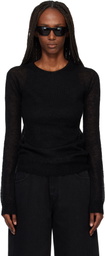 TONYWACK Black Light Weight Mohair Sweater