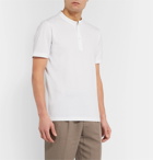 Brunello Cucinelli - Cotton-Jersey Henley T-Shirt - White