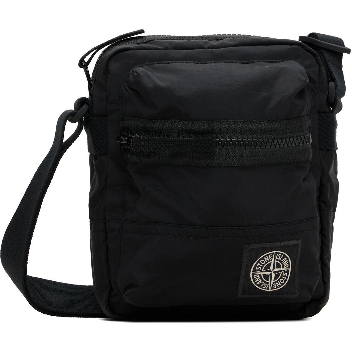 Stone Island Black 9200015 Coated Nylon Metal ECONYL Bag