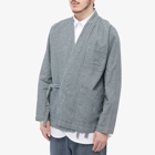 Universal Works Men's Hickory Stripe Kyoto Work Jacket in Indigo
