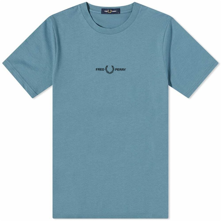Photo: Fred Perry Authentic Men's Embroidered T-Shirt in Ash Blue