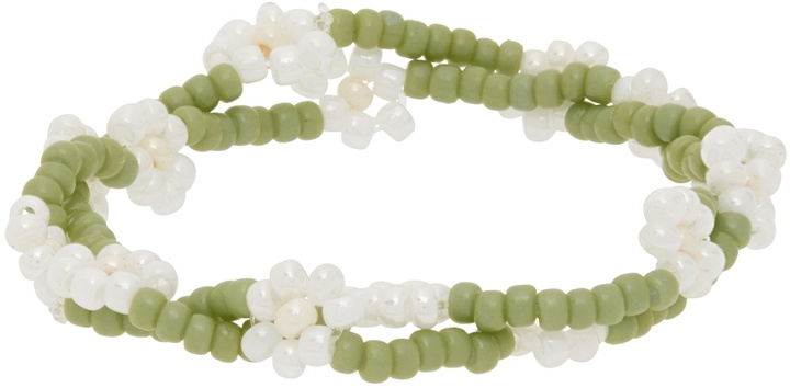 Photo: Tanner Fletcher Green & White Daisy Bracelet Set