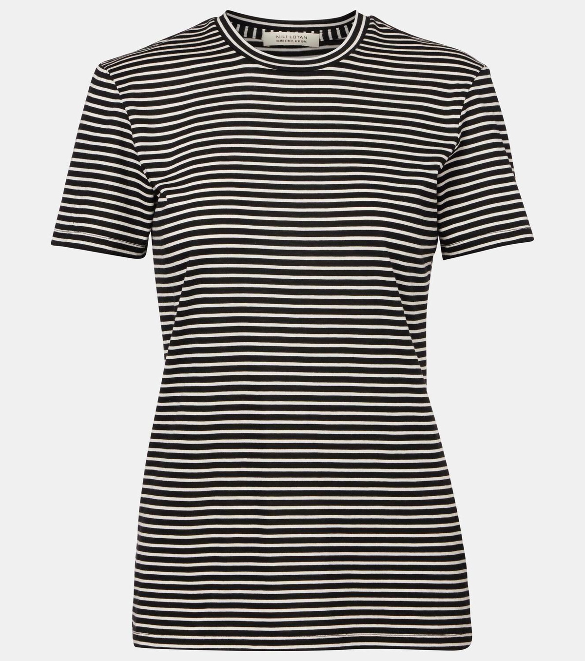 Nili Lotan Lana striped cotton-blend T-shirt