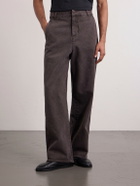 Amomento - Garment Dyed Wide-Leg Jeans - Brown