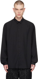 NICOLAS ANDREAS TARALIS Black Ruffle Shirt