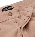 TOM FORD - Slim-Fit Stretch-Cotton Corduroy Trousers - Men - Pink