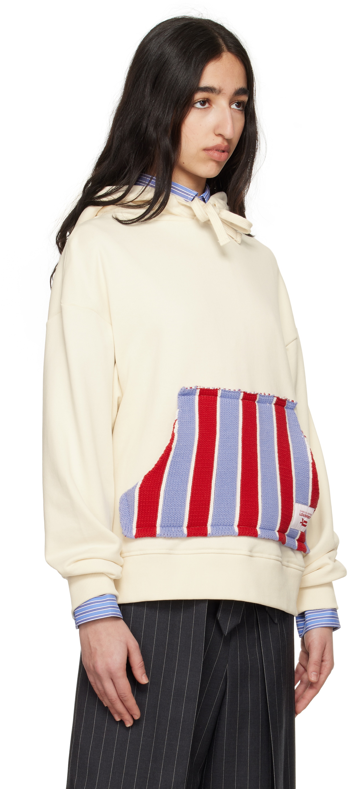 l*l様 CHARLESJEFFREYLOVERBOYChunkyRabbitB Charles Jeffrey LOVERBOY Off-White Patch Rabbit Ears Hoodie