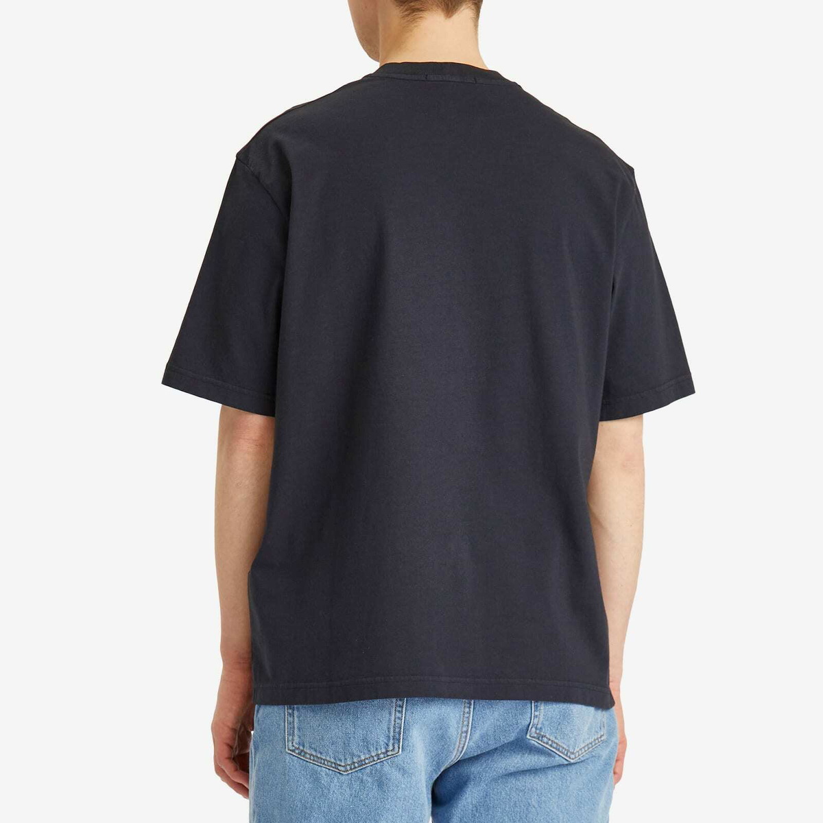 Stone Island Men's Marina Stripe Logo T-Shirt in Navy Blue Stone Stone Island Men's Marina Stripe Logo T-Shirt in Navy Blue Stone