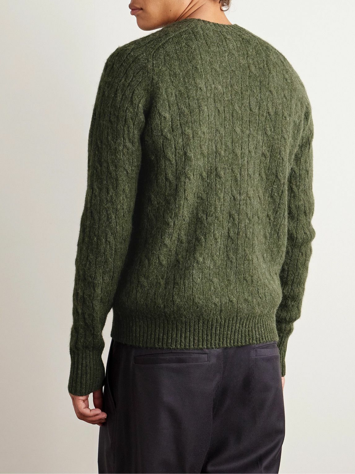 Sid Mashburn - Cable-Knit Wool Sweater - Green