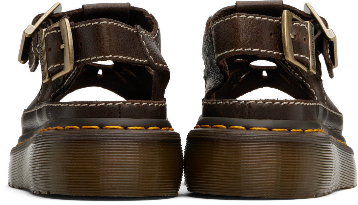Dr Martens★DUNNET FLOWER サンダル★KELP BROWN DR MARTENS DUNNET FLOWER KELP BROWN LEATHER SANDALS SIZE 7