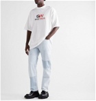 Balenciaga - Oversized Logo-Print Cotton-Jersey T-Shirt - White