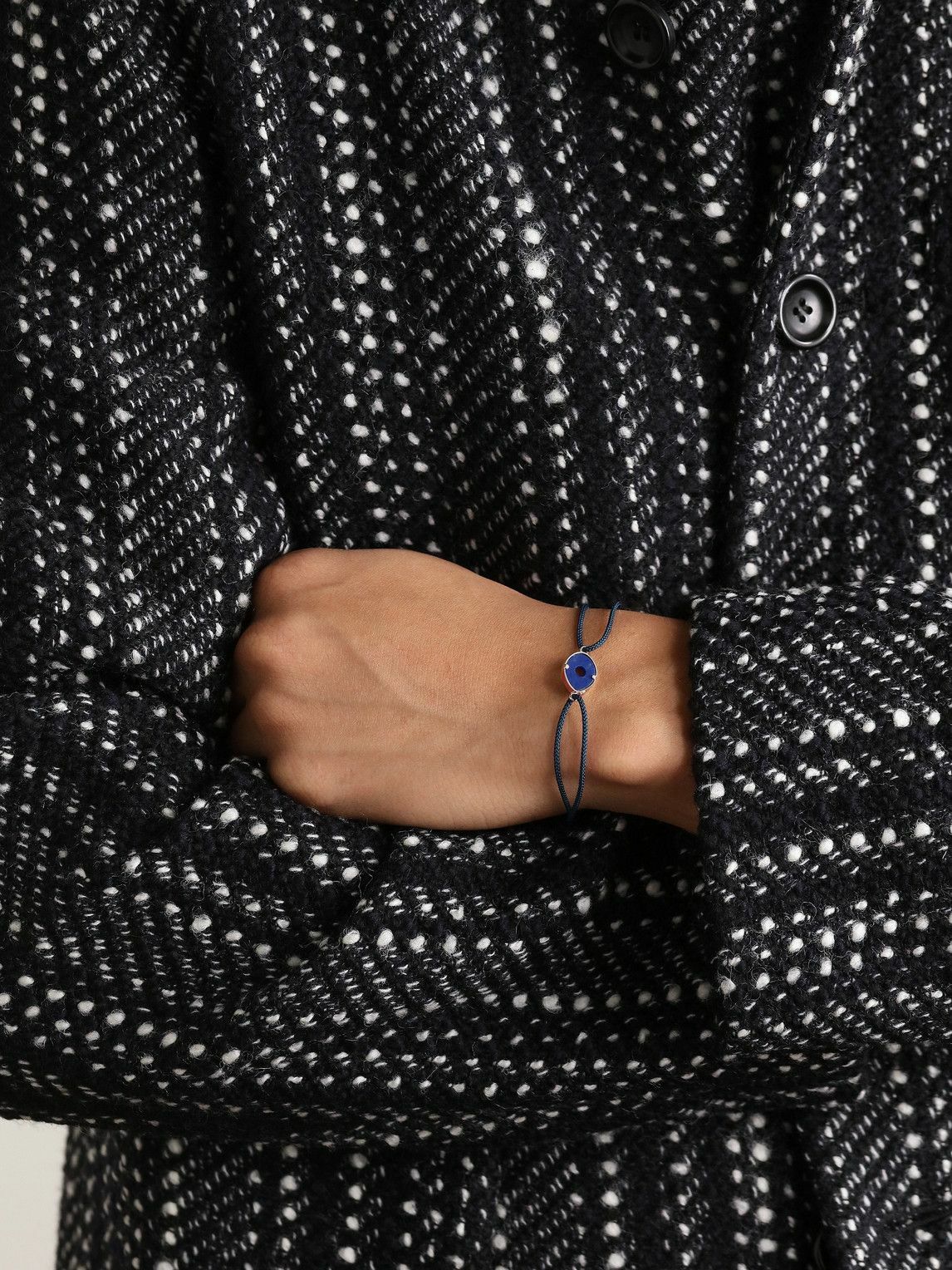 Luis Morais - Gold, Lapis Lazuli and Cord Bracelet