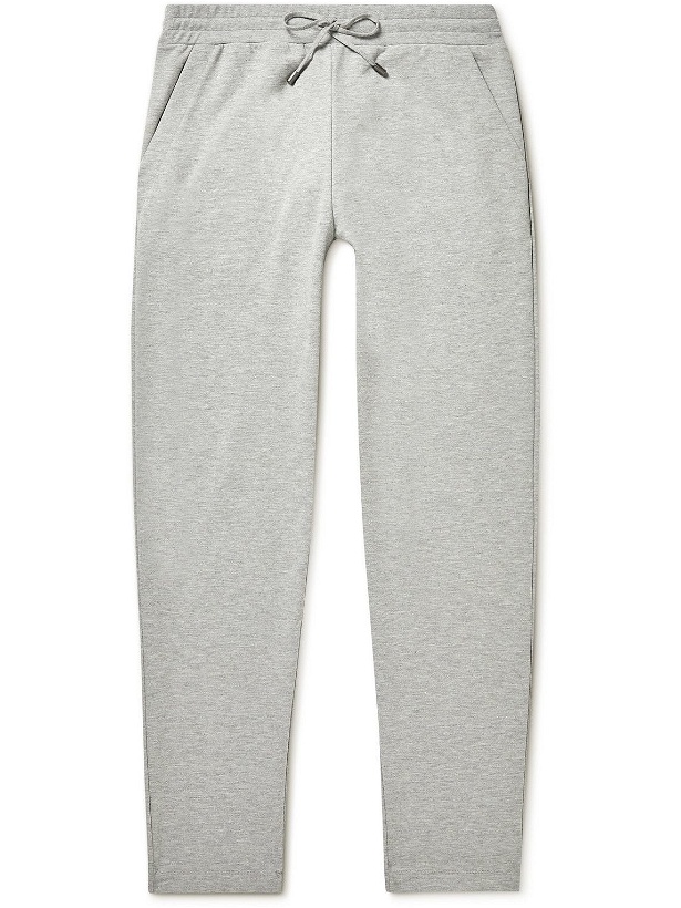 Photo: Canali - Tapered Stretch Cotton-Blend Jersey Sweatpants - Gray