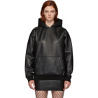 Alexander Wang Black Leather Hoodie