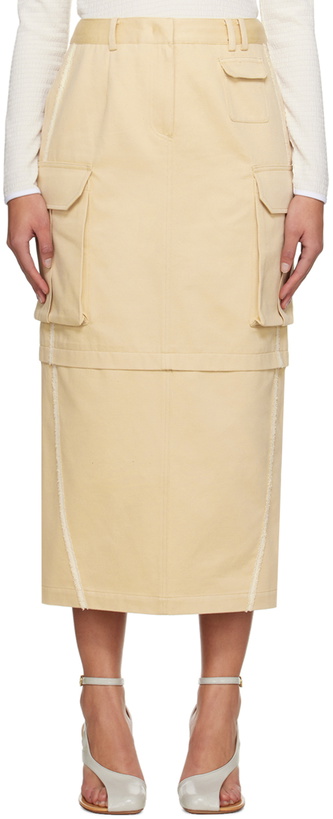 Photo: Kijun Beige Joel Cargo Maxi Skirt