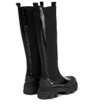 Ganni Patent leather knee-high boots