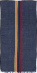 Paul Smith Navy Central Strip Scarf