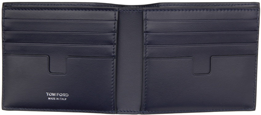 TOM FORD Navy Croc-Embossed Wallet TOM FORD