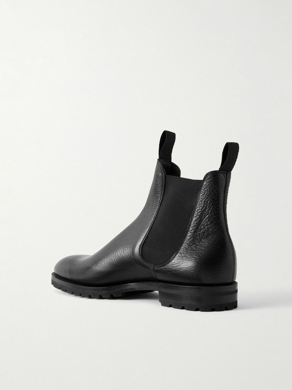 Edward Green - Newmarket Grained-Leather Chelsea Boots - Black
