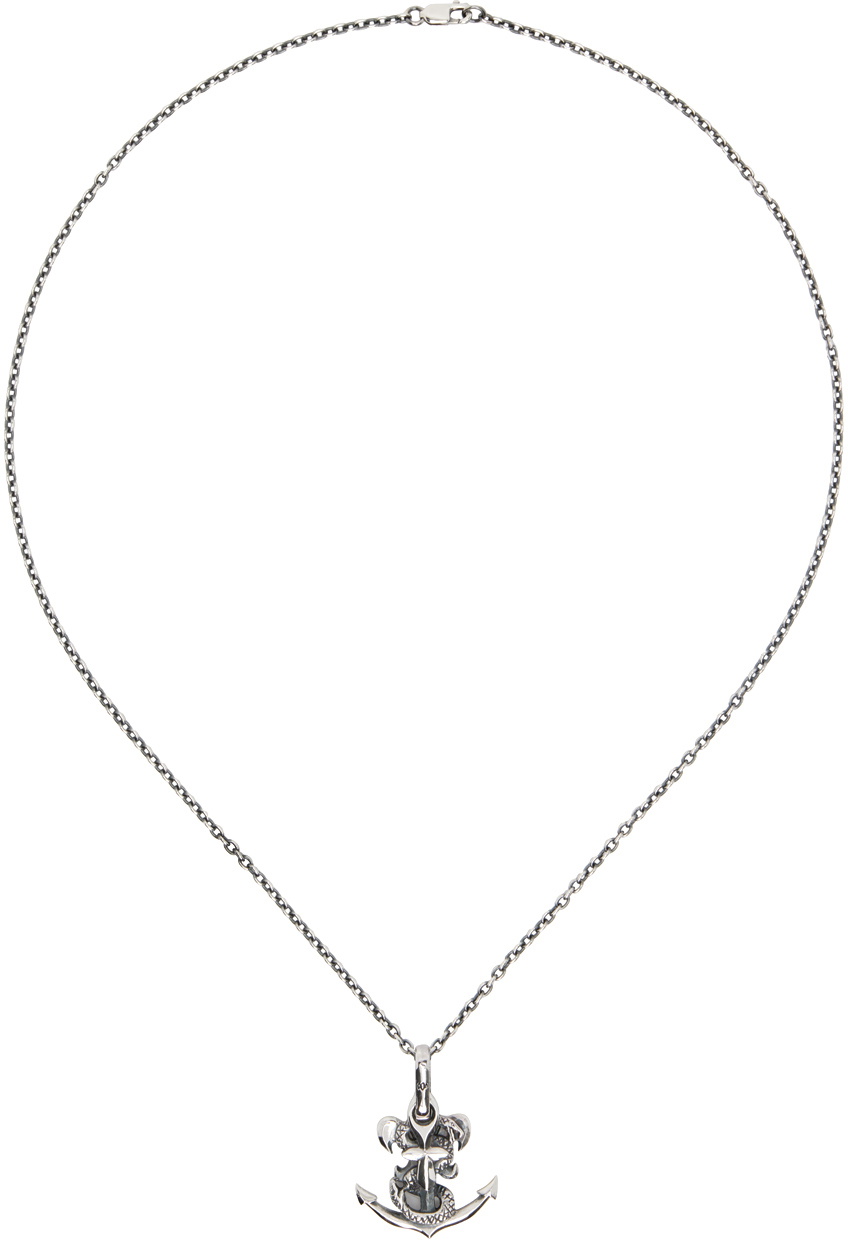 すぐ届く!◆Yohji Yamamoto◆SILVER 950 SNAKE ANCHOR Yohji Yamamoto Silver Snake Anchor Necklace Yohji Yamamoto