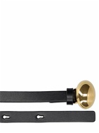 JIL SANDER - 1.2cm Leather Belt W/ Brooch