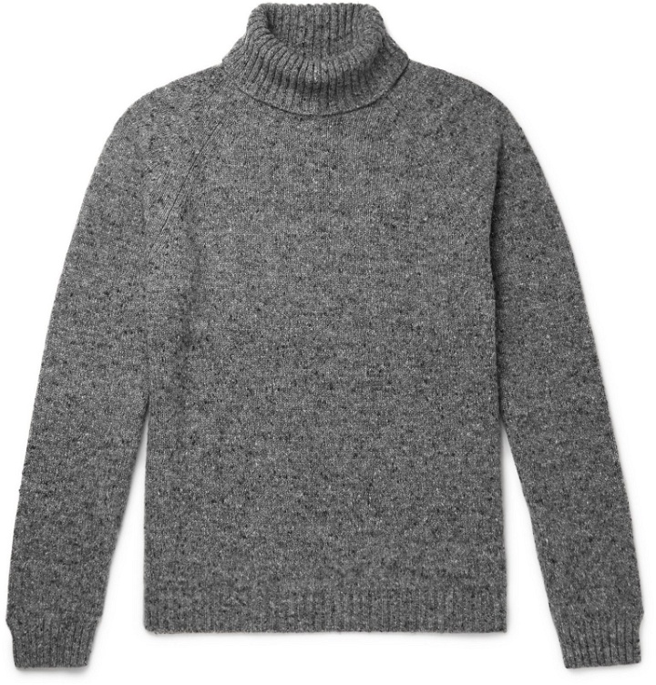 Photo: The Row - Asher Mélange Camel Hair-Blend Rollneck Sweater - Gray