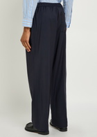 Officine Générale Nilson Wide-leg Wool Trousers Navy