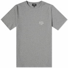 A.P.C. Men's Raymond Embroidered Logo T-Shirt in Dark Grey Melange