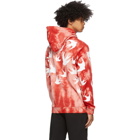 McQ Alexander McQueen Pink and Red Tie-Dye Swallows Hoodie