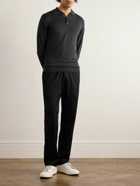 Barena - Pevaron Slim-Fit Garment-Dyed Merino Wool Polo Shirt - Black