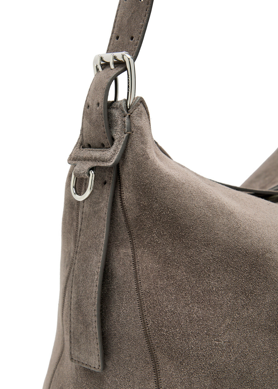 Lemaire Belted Suede Hobo bag - Brown - One Size