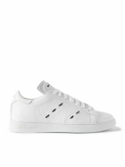 Kiton - Textured-Leather Sneakers - White