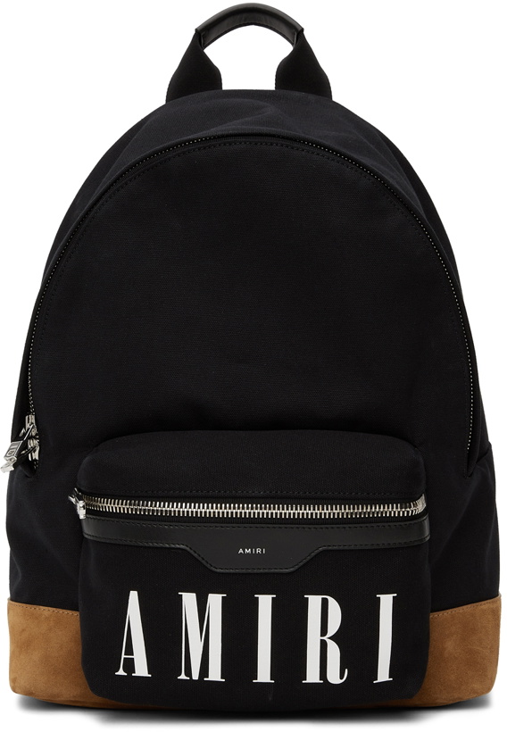 Photo: AMIRI Black & Tan Canvas Classic Backpack