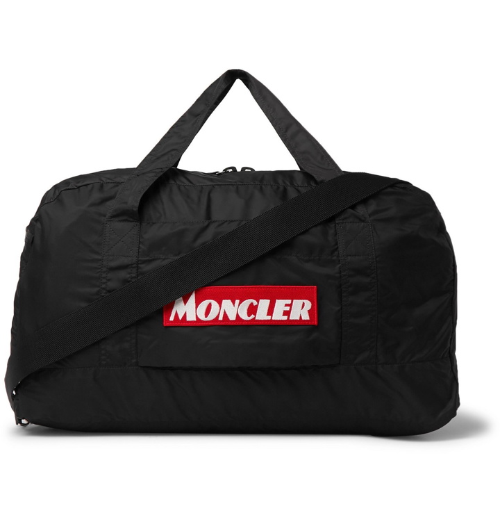 Photo: Moncler - Nivelle Logo-Appliquéd Shell Duffle Bag - Black