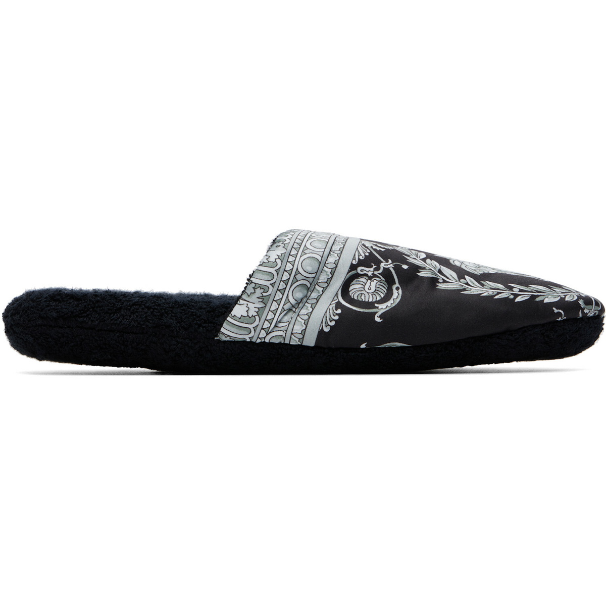 Versace Black 'I Heart Baroque' Slippers