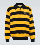 Miu Miu Striped cotton-blend polo sweater